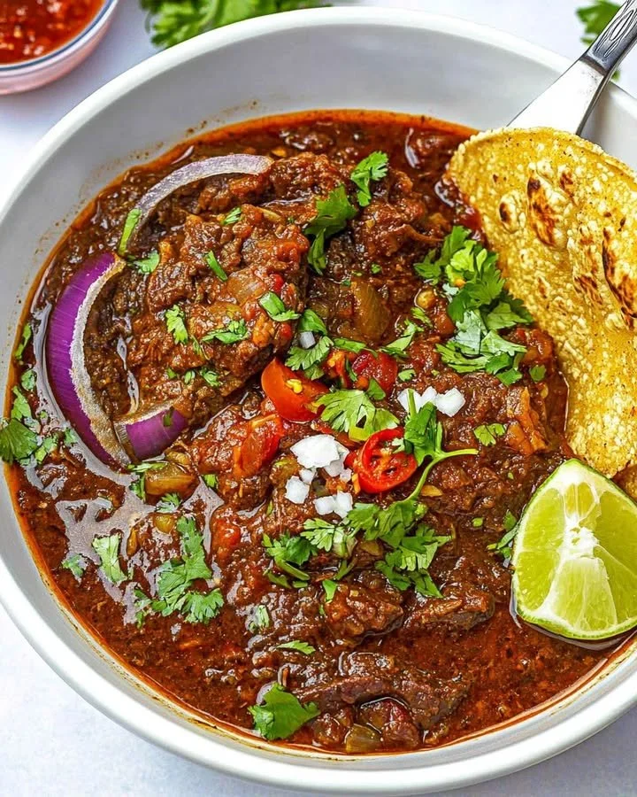 Delicious birria tacos with rich broth served in a traditional style