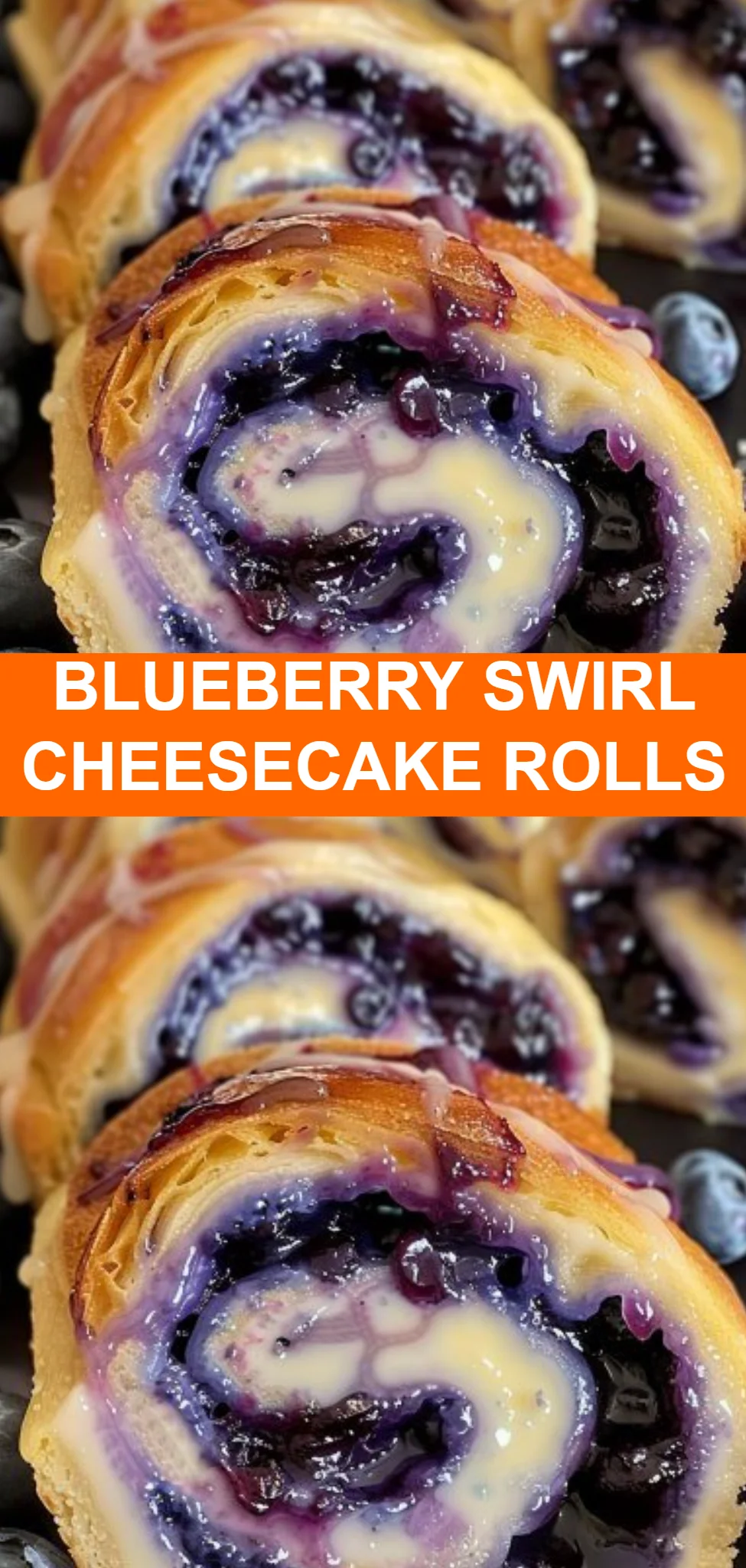 Blueberry Swirl Cheesecake Rolls
