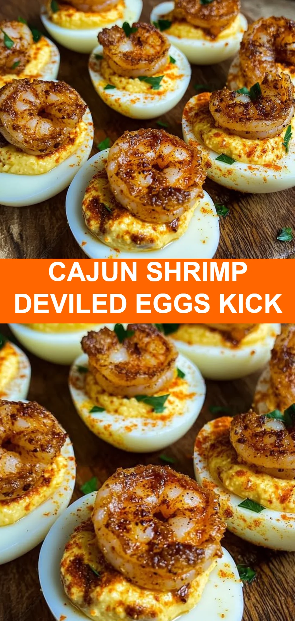 Cajun Shrimp Deviled Eggs Kick