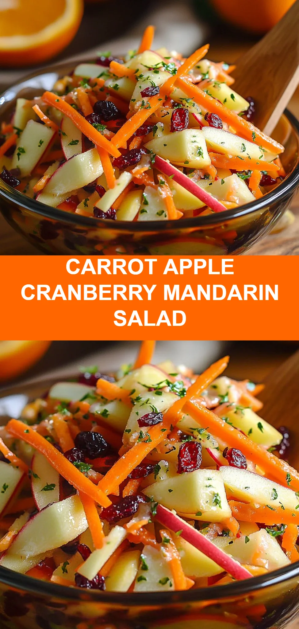 Carrot Apple Cranberry Mandarin Salad