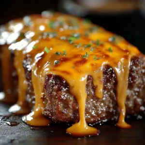 Cheddar-Stuffed Cheeseburger Meatloaf served with sides