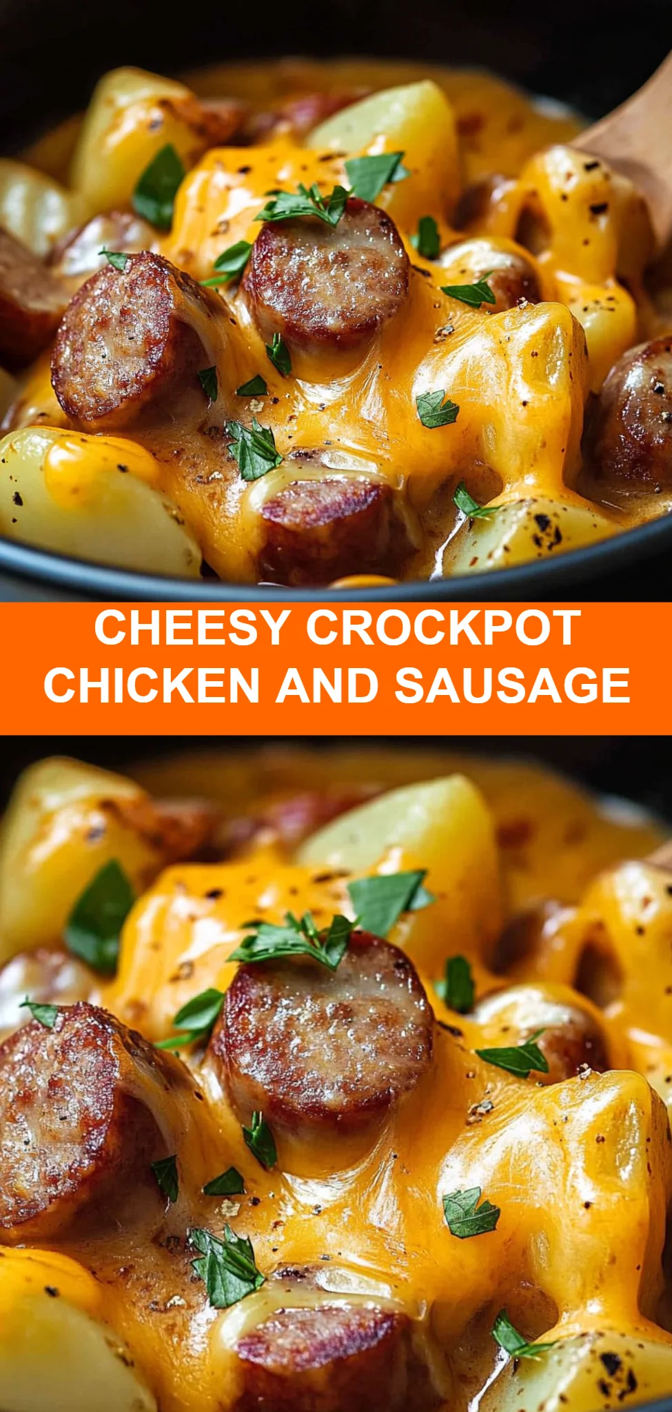 Cheesy Crockpot Chicken and Sausage