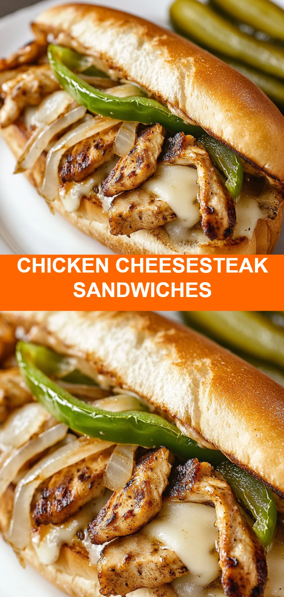 Chicken Cheesesteak Sandwiches