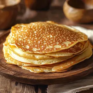Classic Moroccan Baghrir pancakes served with honey and butter.