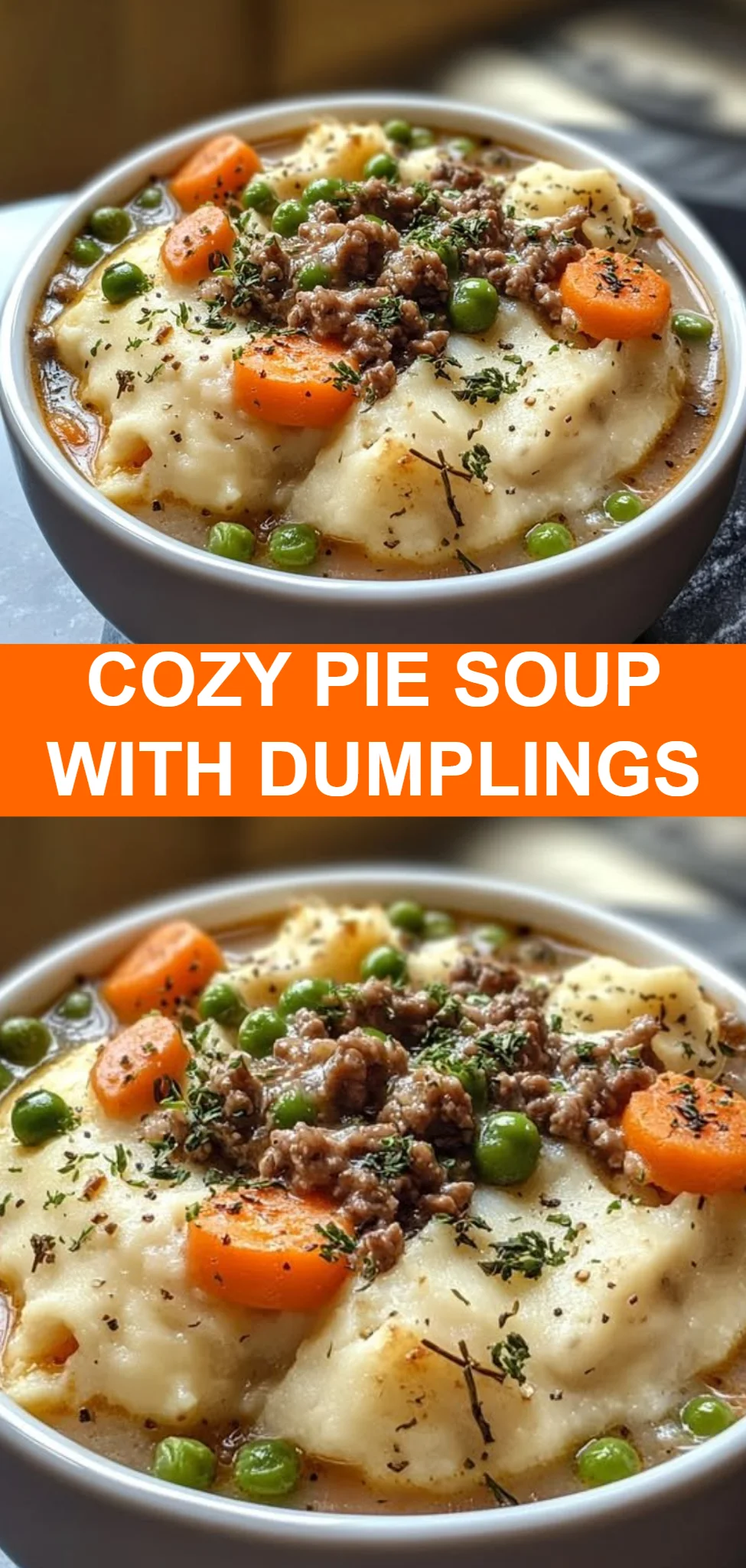 Cozy Pie Soup with Dumplings