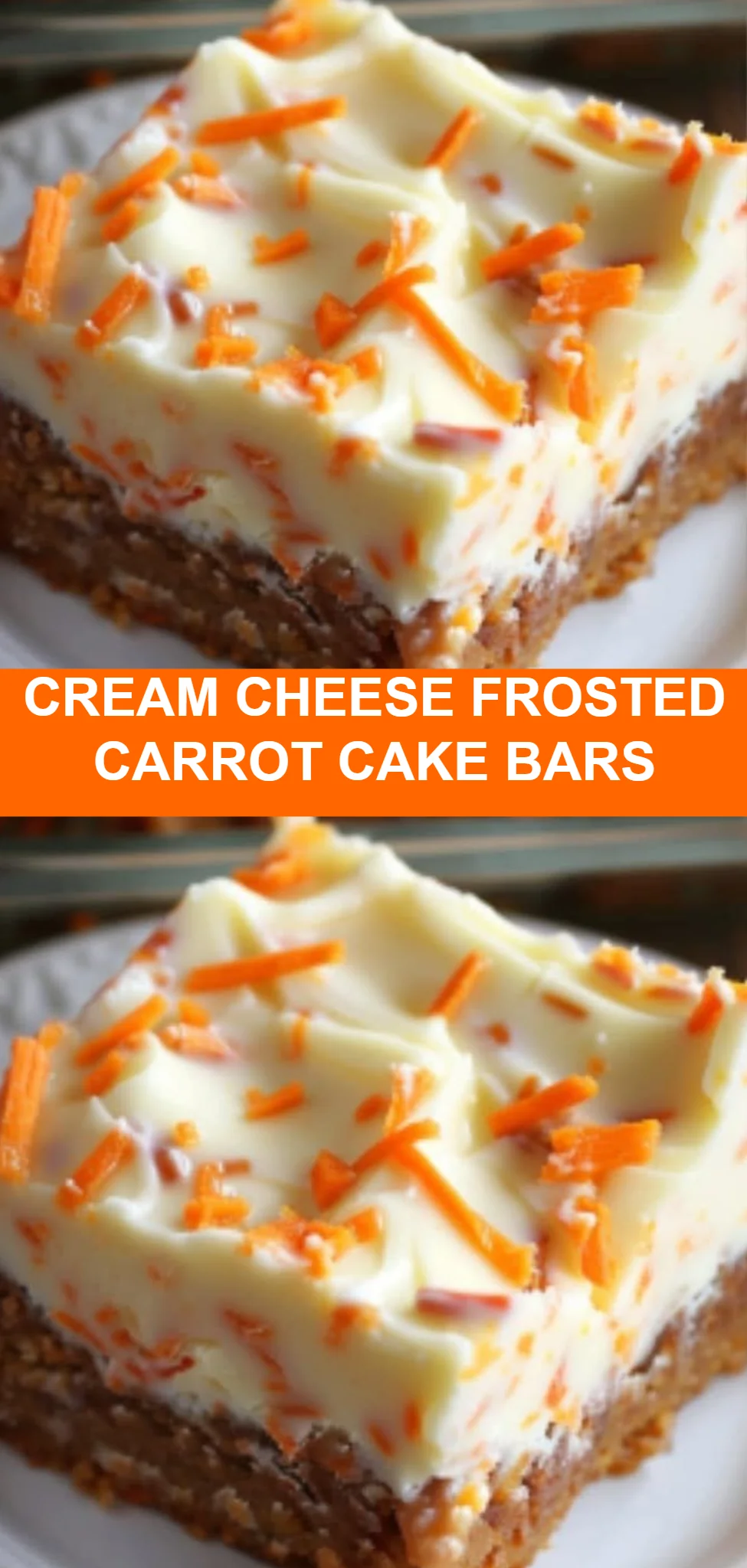 Cream Cheese Frosted Carrot Cake Bars