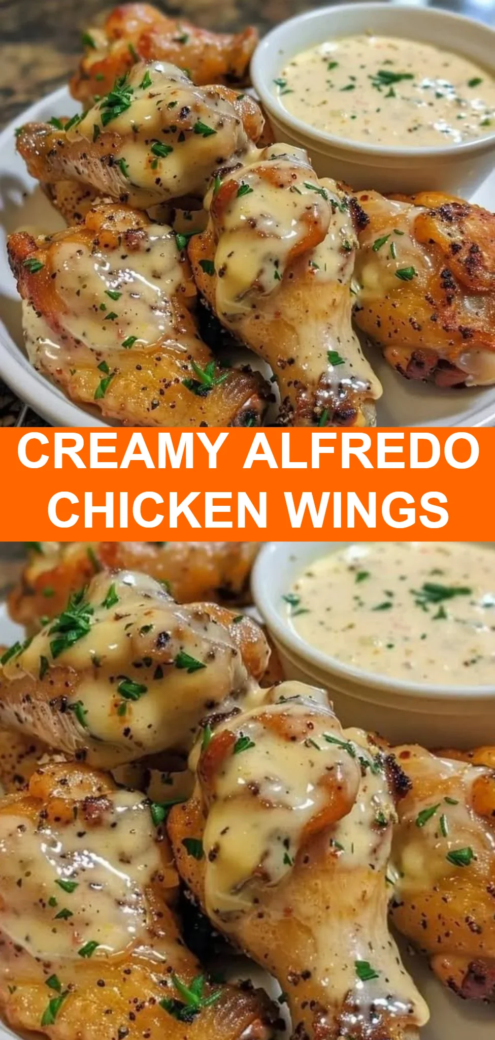 Creamy Alfredo Chicken Wings