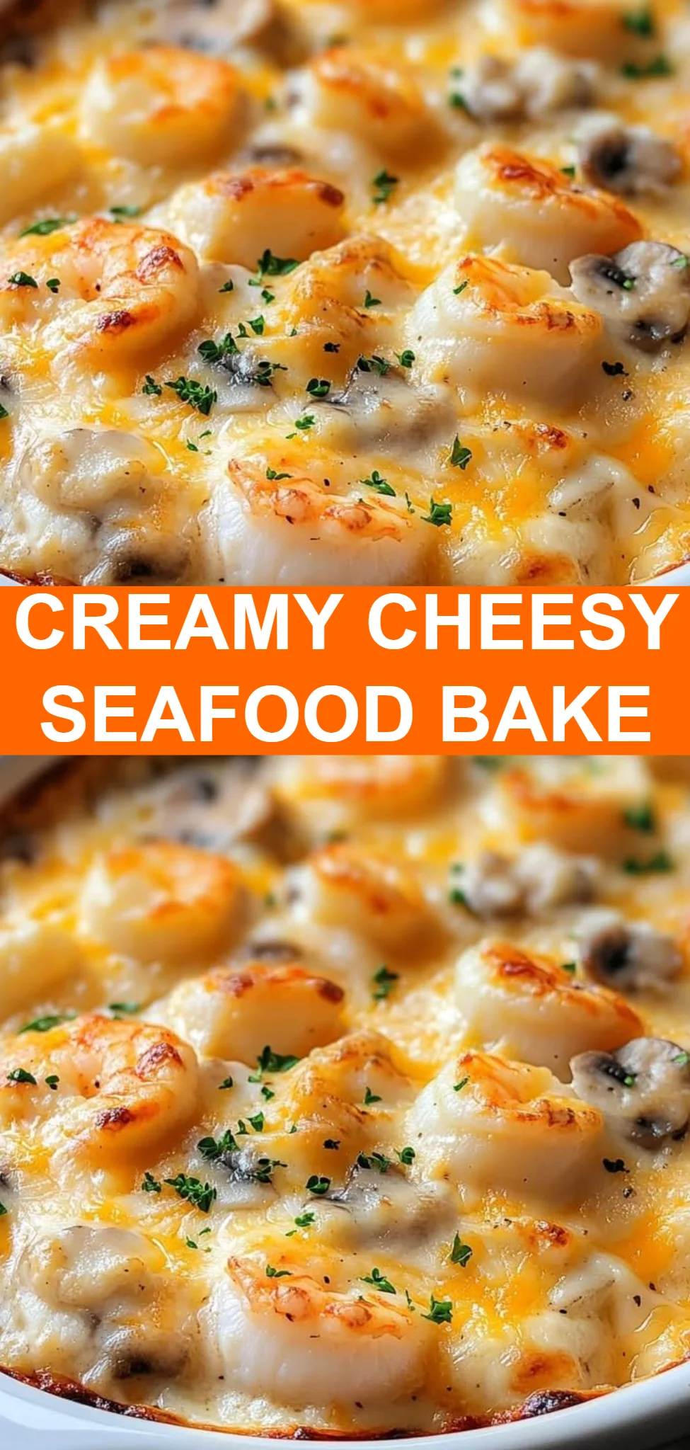 Creamy Cheesy Seafood Bake
