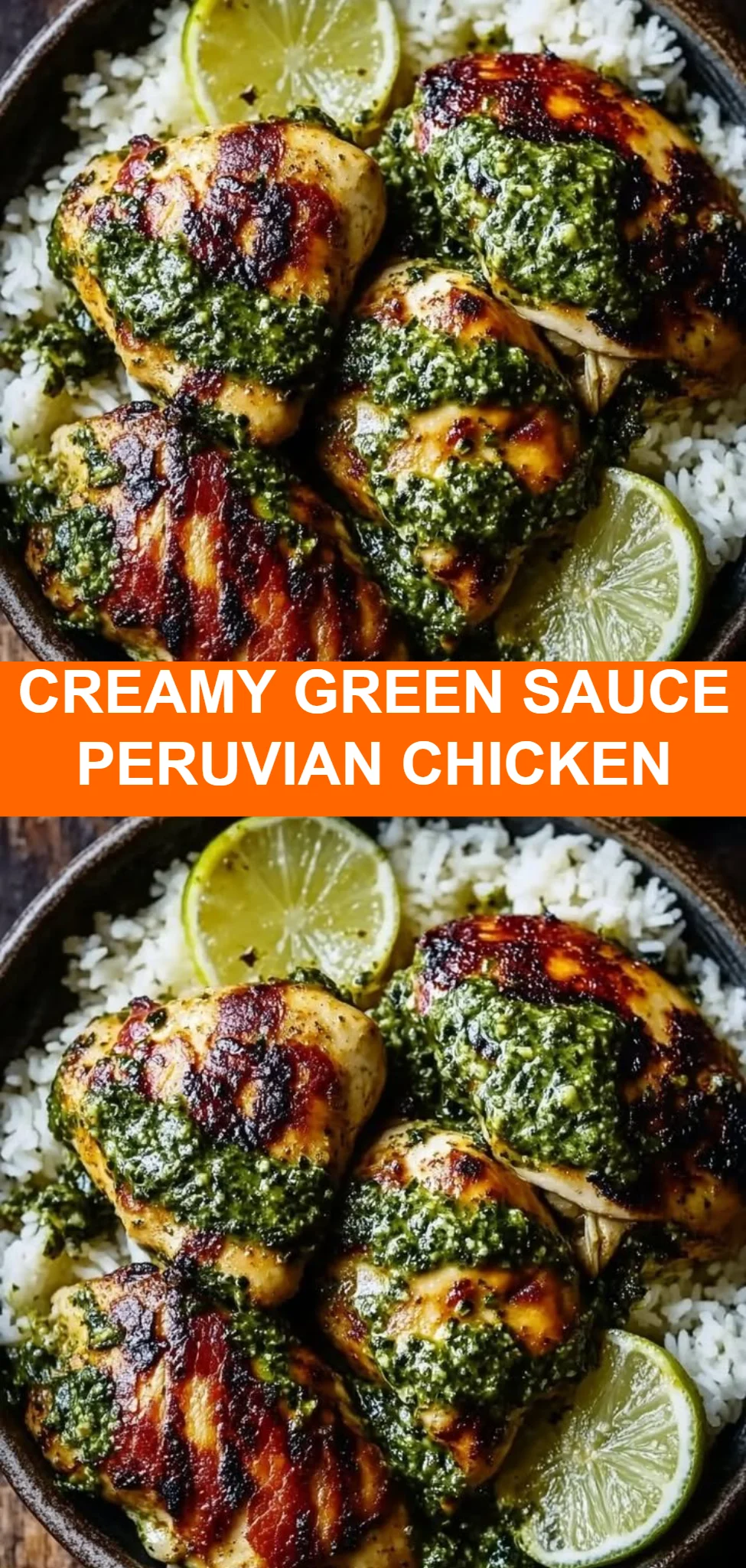 Creamy Green Sauce Peruvian Chicken