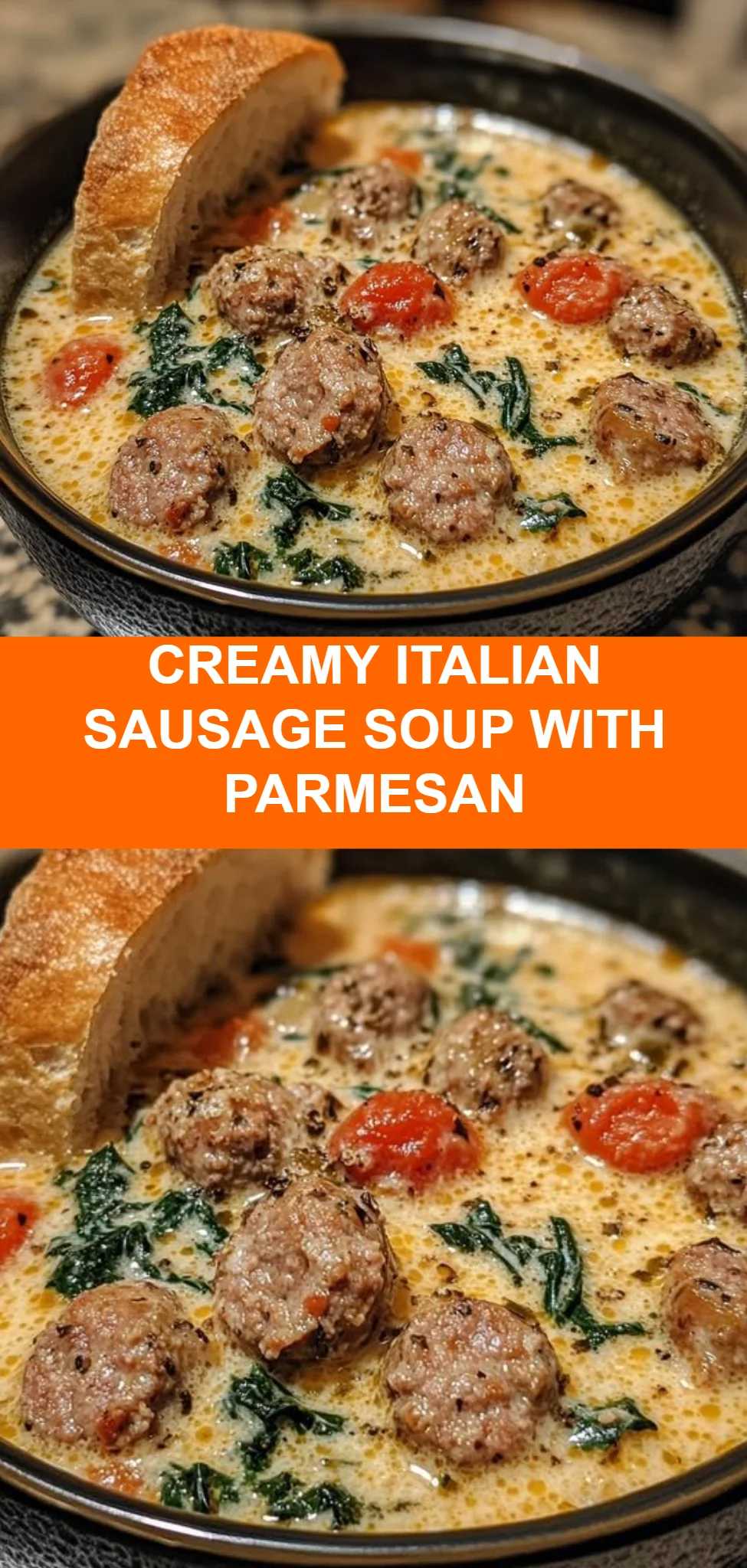 Creamy Italian Sausage Soup with Parmesan