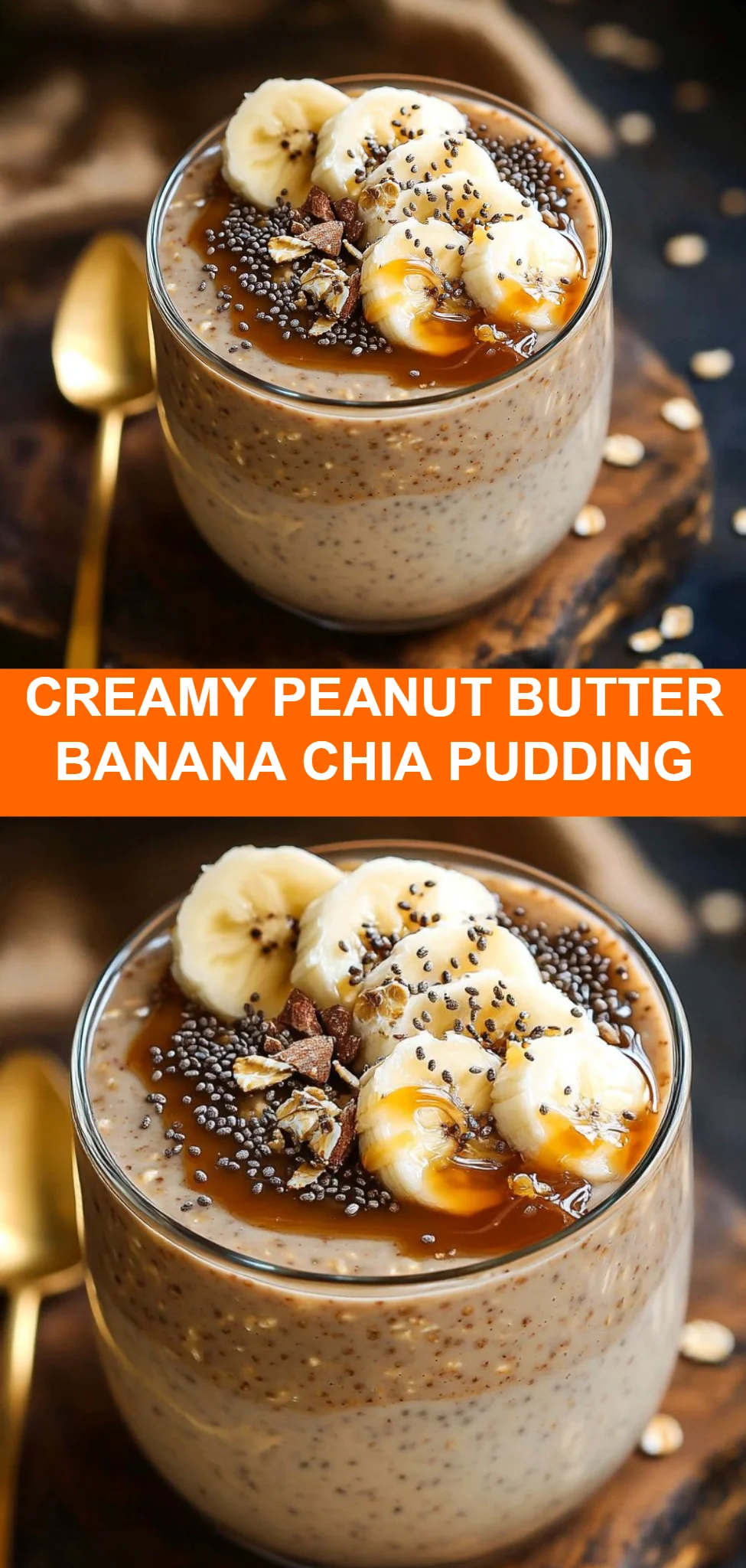 Creamy Peanut Butter Banana Chia Pudding