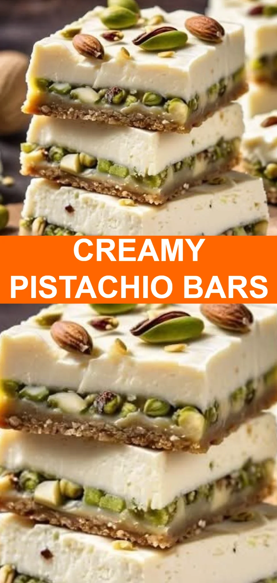Creamy Pistachio Bars