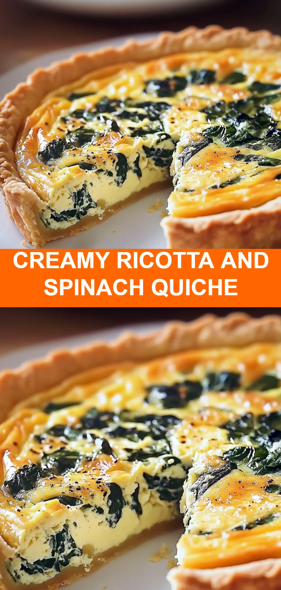 Creamy Ricotta and Spinach Quiche
