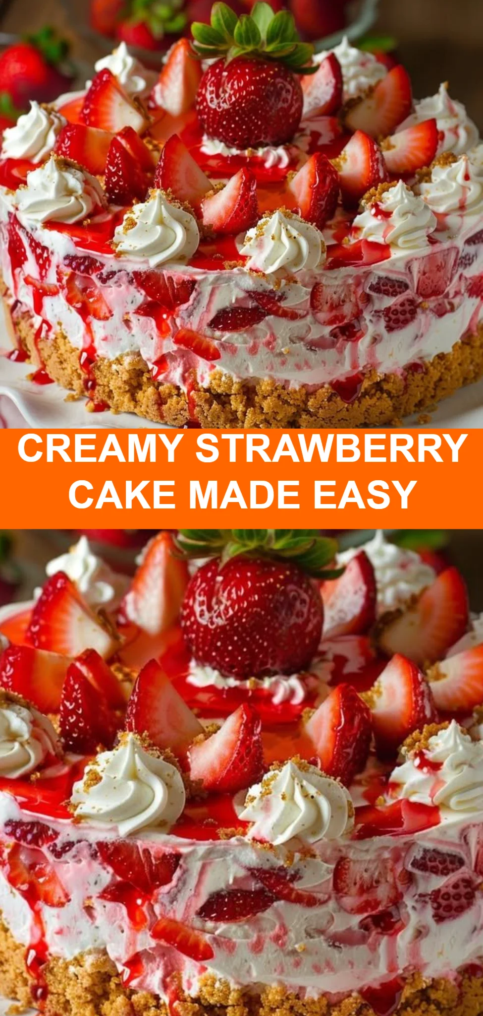 Creamy Strawberry Cake Made Easy