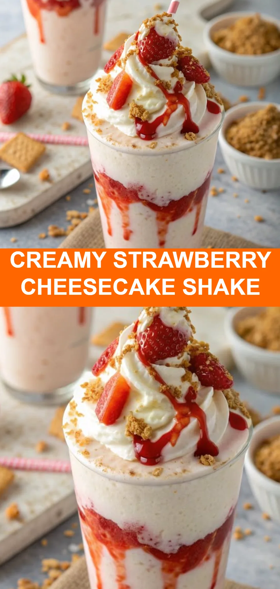 Creamy Strawberry Cheesecake Shake