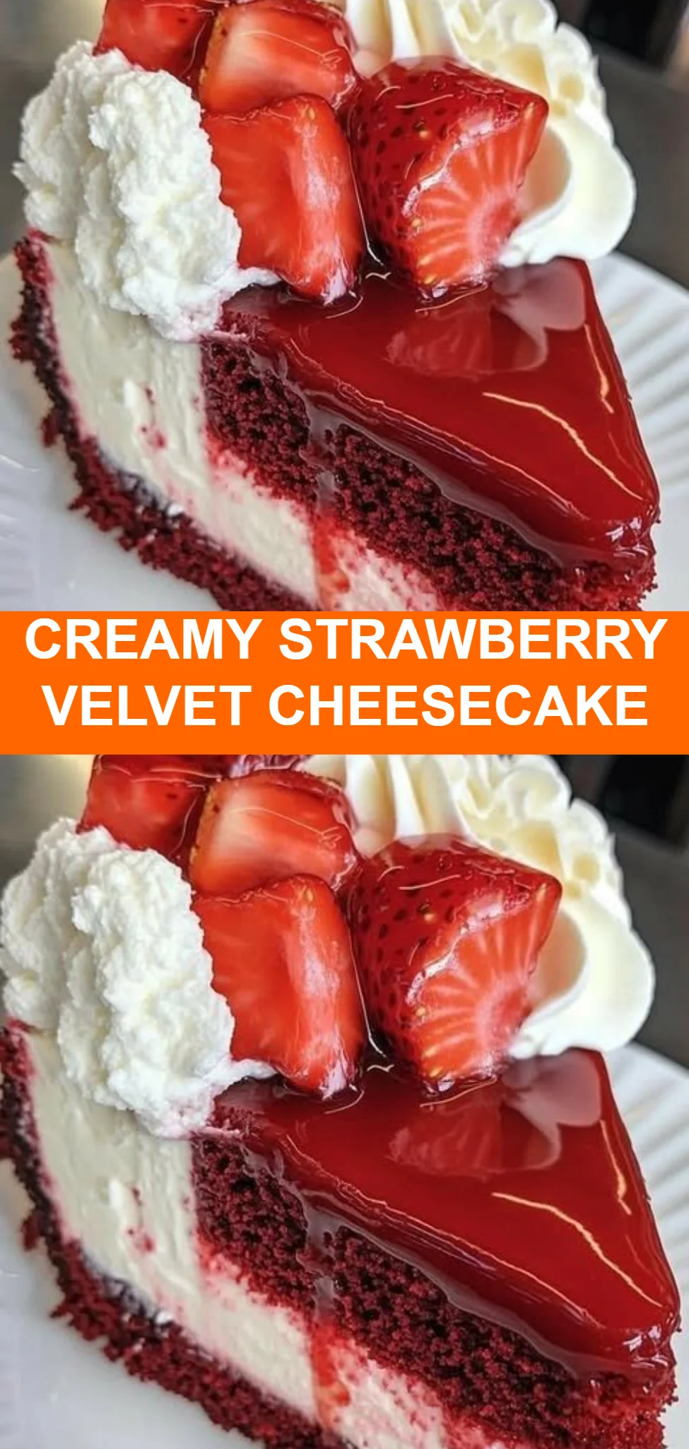 Creamy Strawberry Velvet Cheesecake