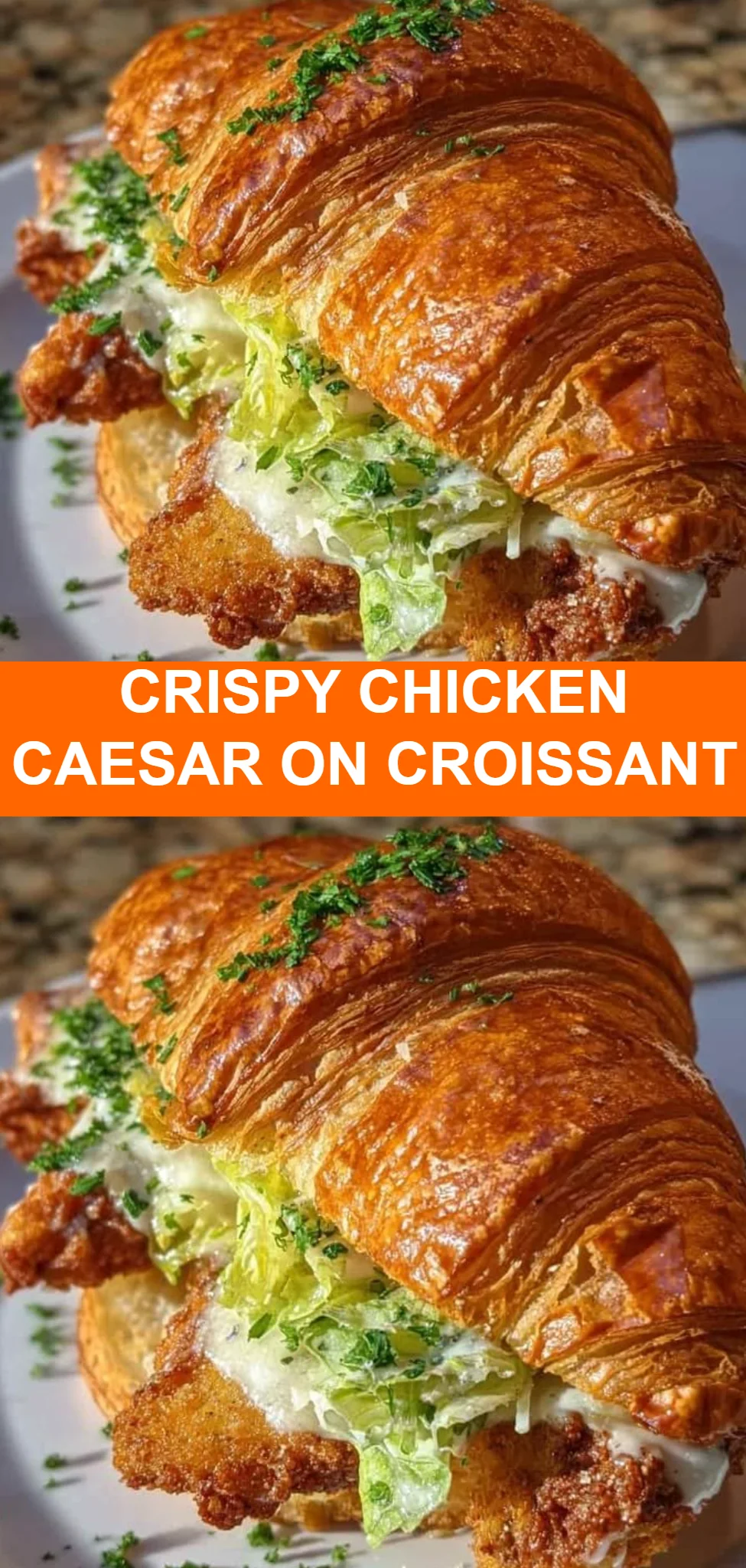 Crispy Chicken Caesar on Croissant