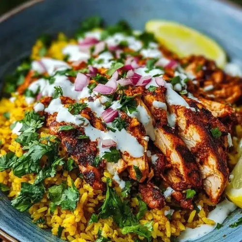 Crispy Rice Shawarma Salad with fresh ingredients and colorful presentation