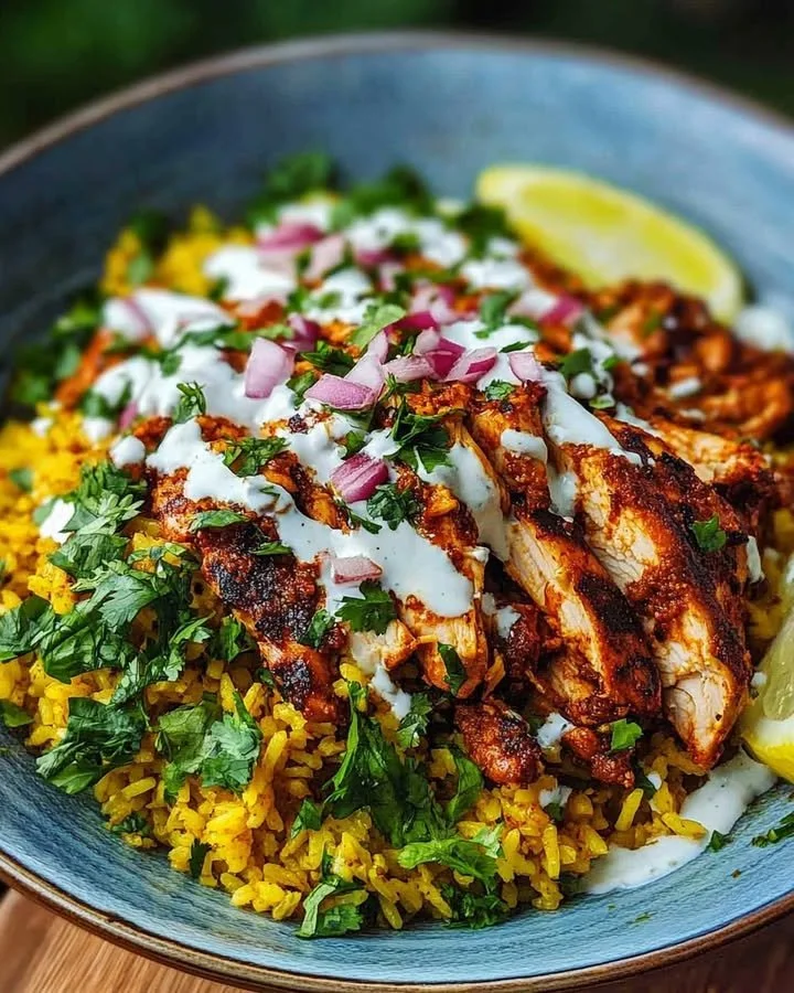 Crispy Rice Shawarma Salad with fresh ingredients and colorful presentation