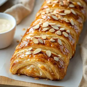 Delicious flaky almond pastries with a golden crust and almond filling