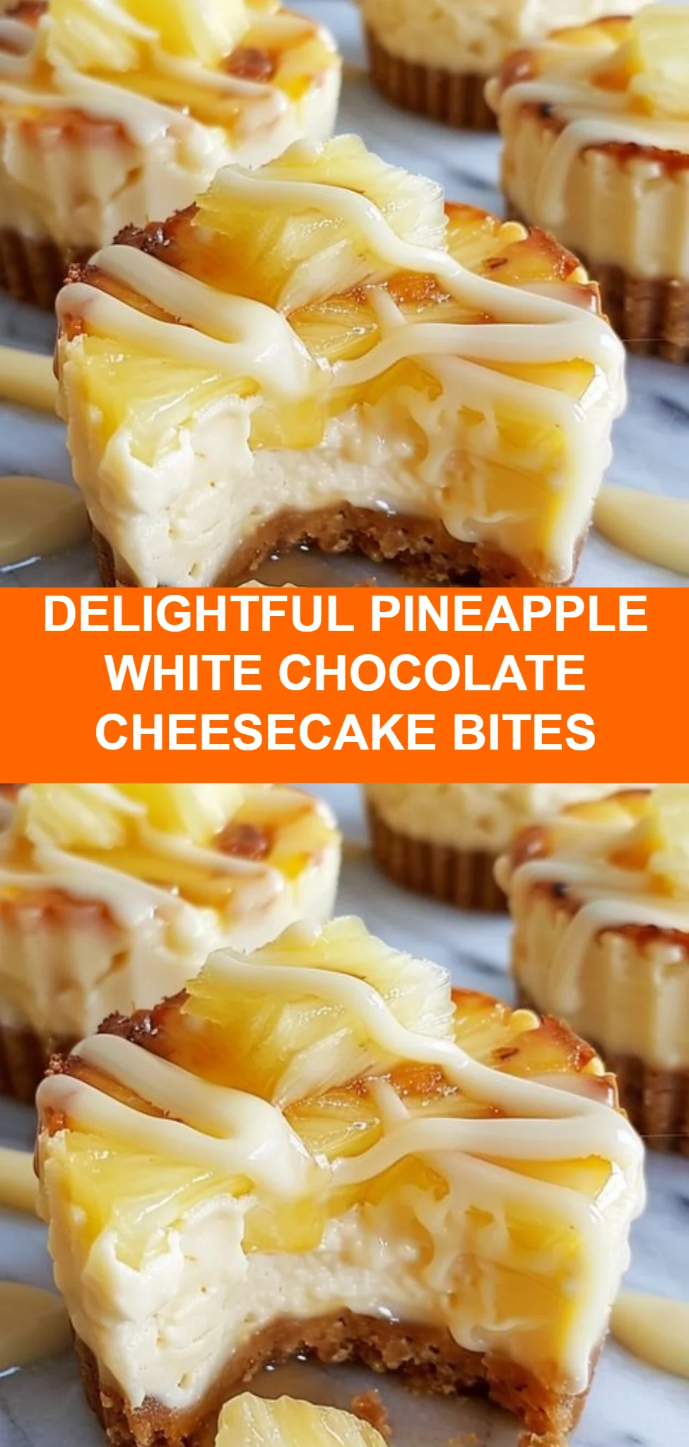 Delightful Pineapple White Chocolate Cheesecake Bites