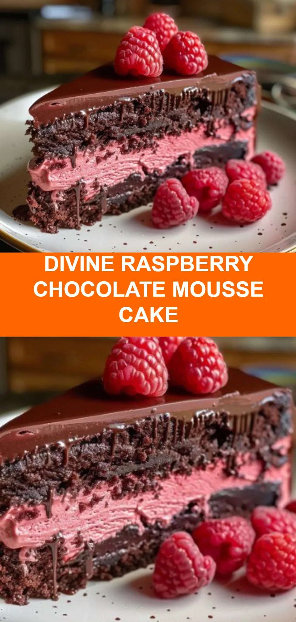 Divine Raspberry Chocolate Mousse Cake