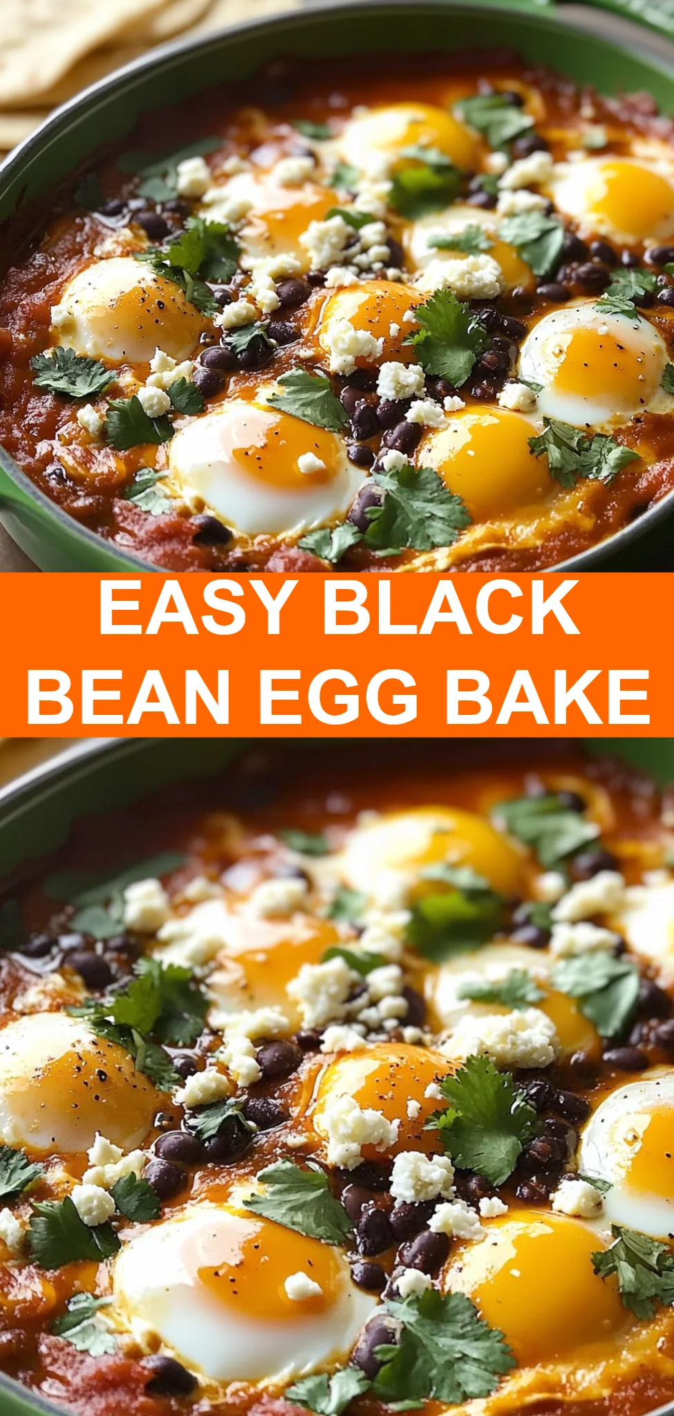 Easy Black Bean Egg Bake
