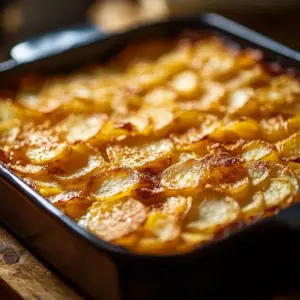 Plate of crispy homemade hash browns served with ketchup and herbs