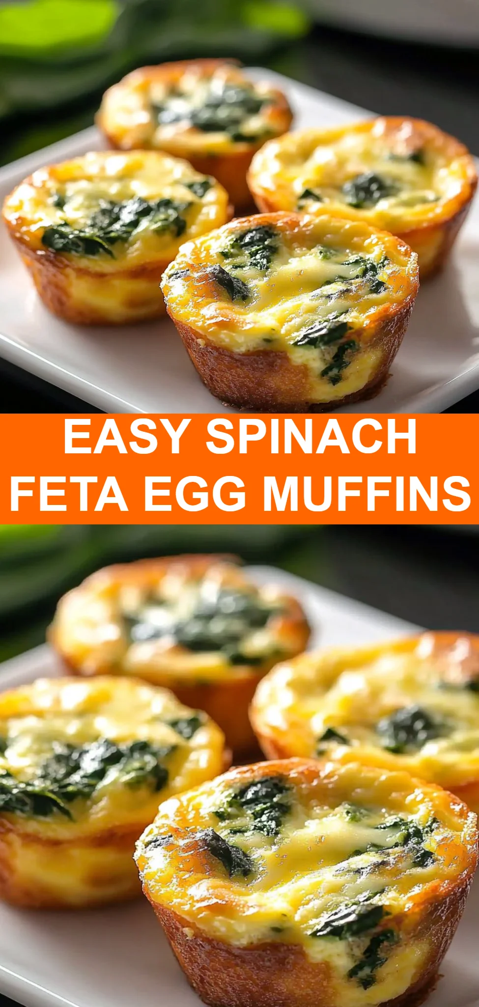 Easy Spinach Feta Egg Muffins