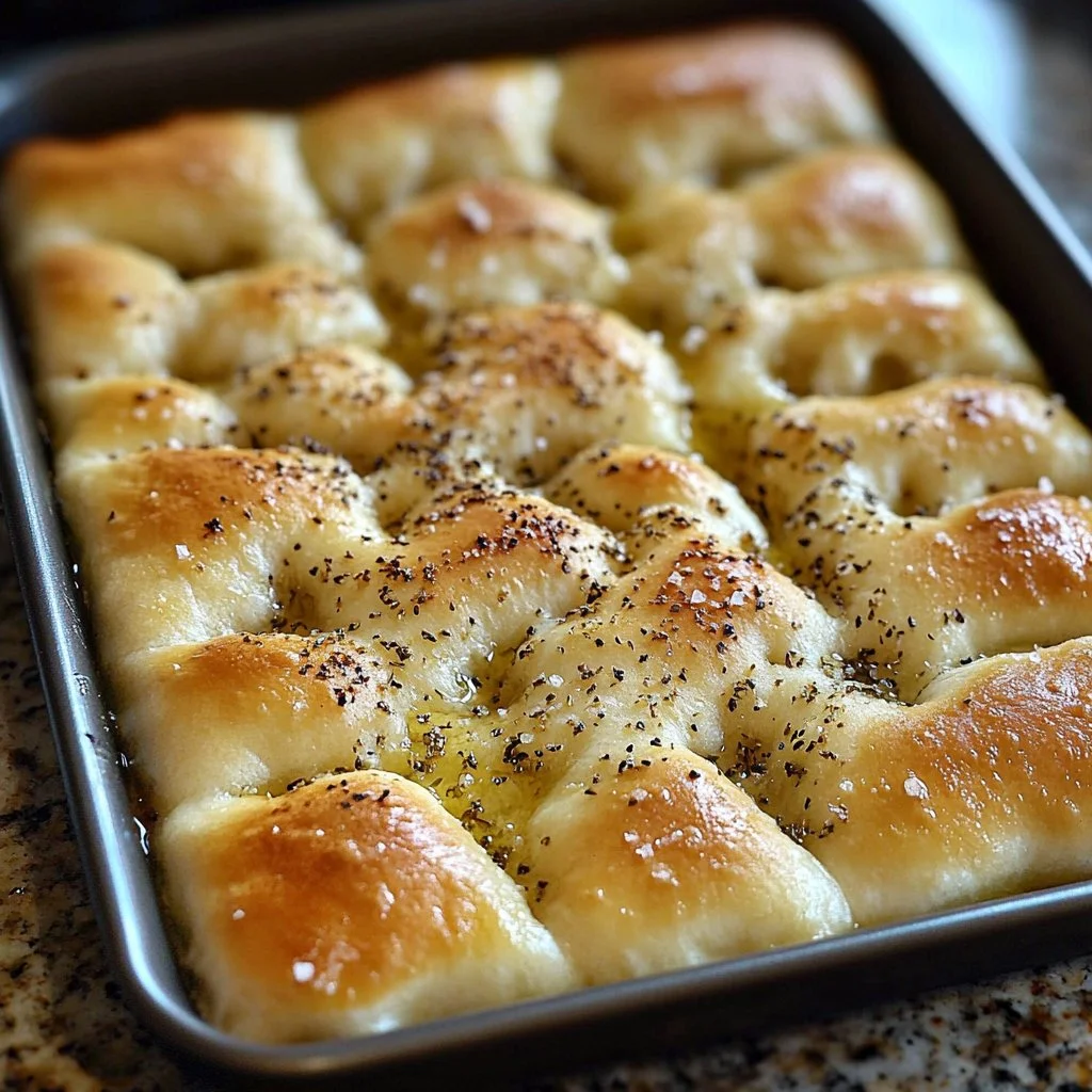 Delicious homemade sourdough focaccia made from sourdough discard