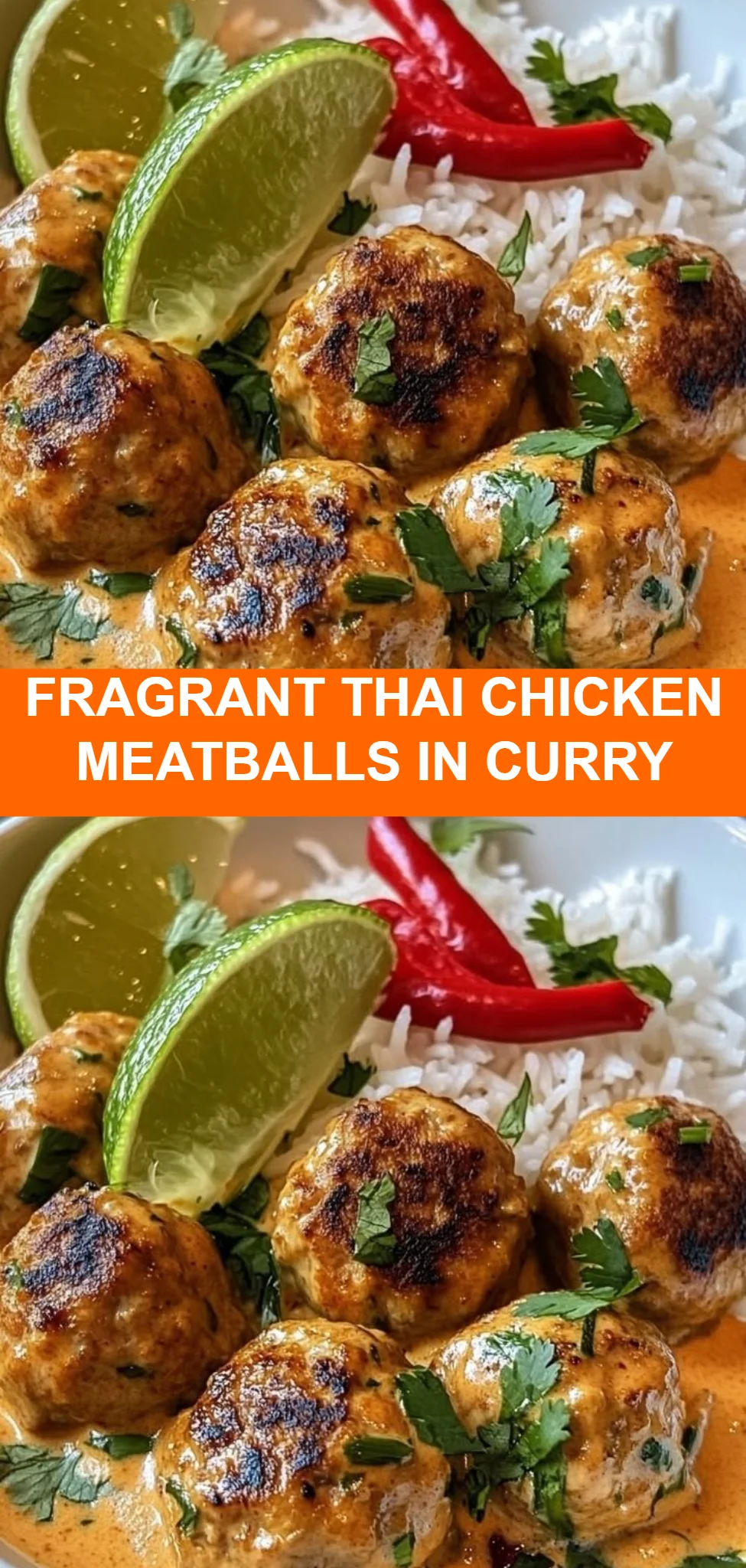 Fragrant Thai Chicken Meatballs in Curry