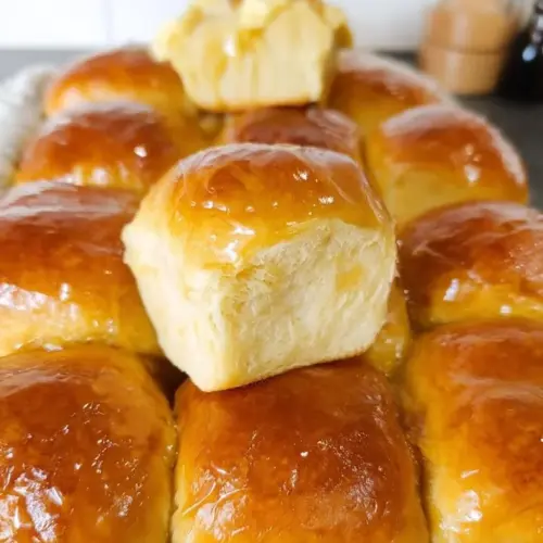 Homemade Hawaiian Sweet Rolls fresh from the oven.