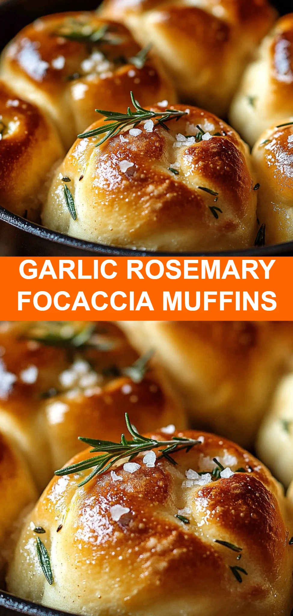 Garlic Rosemary Focaccia Muffins