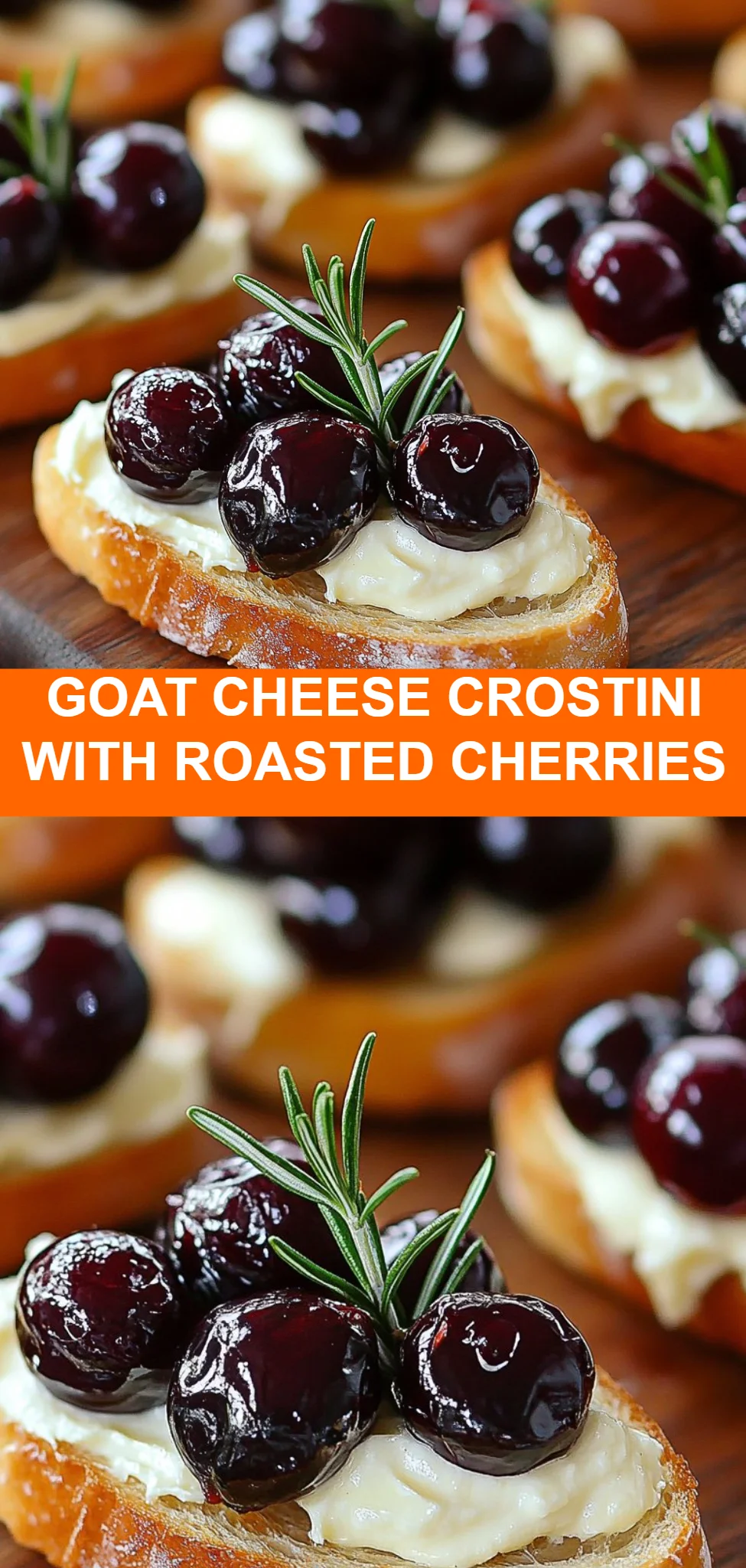 Goat Cheese Crostini with Roasted Cherries