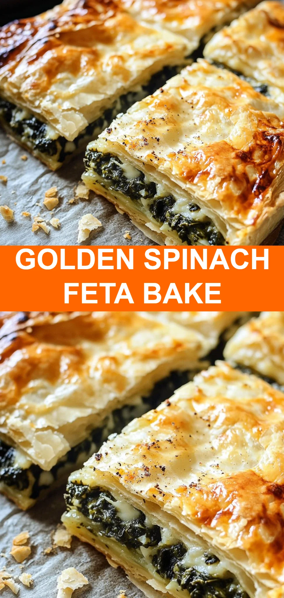 Golden Spinach Feta Bake