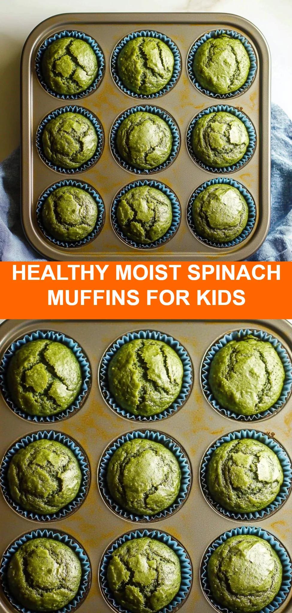 Healthy Moist Spinach Muffins for Kids