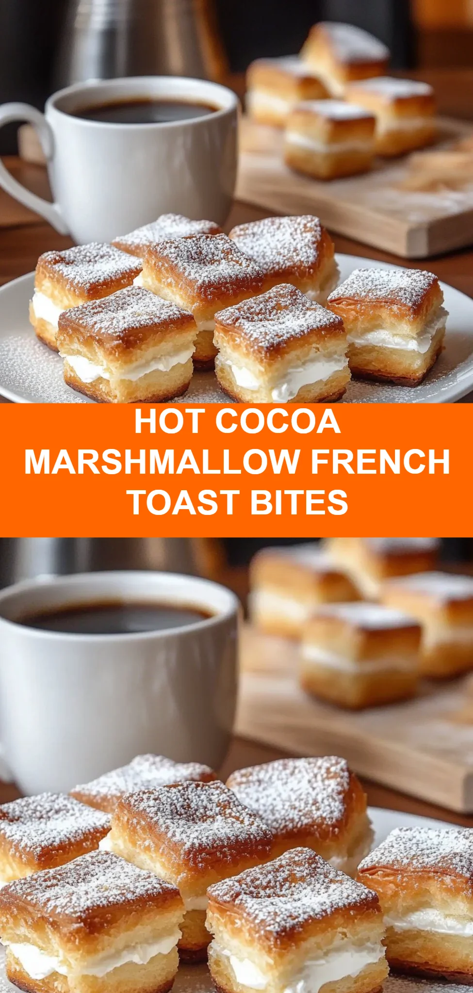 Hot Cocoa Marshmallow French Toast Bites