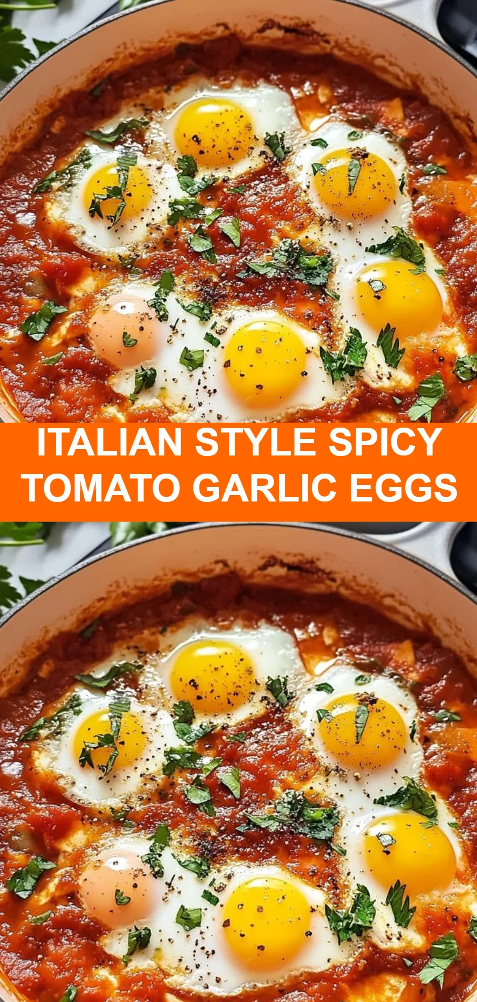 Italian Style Spicy Tomato Garlic Eggs