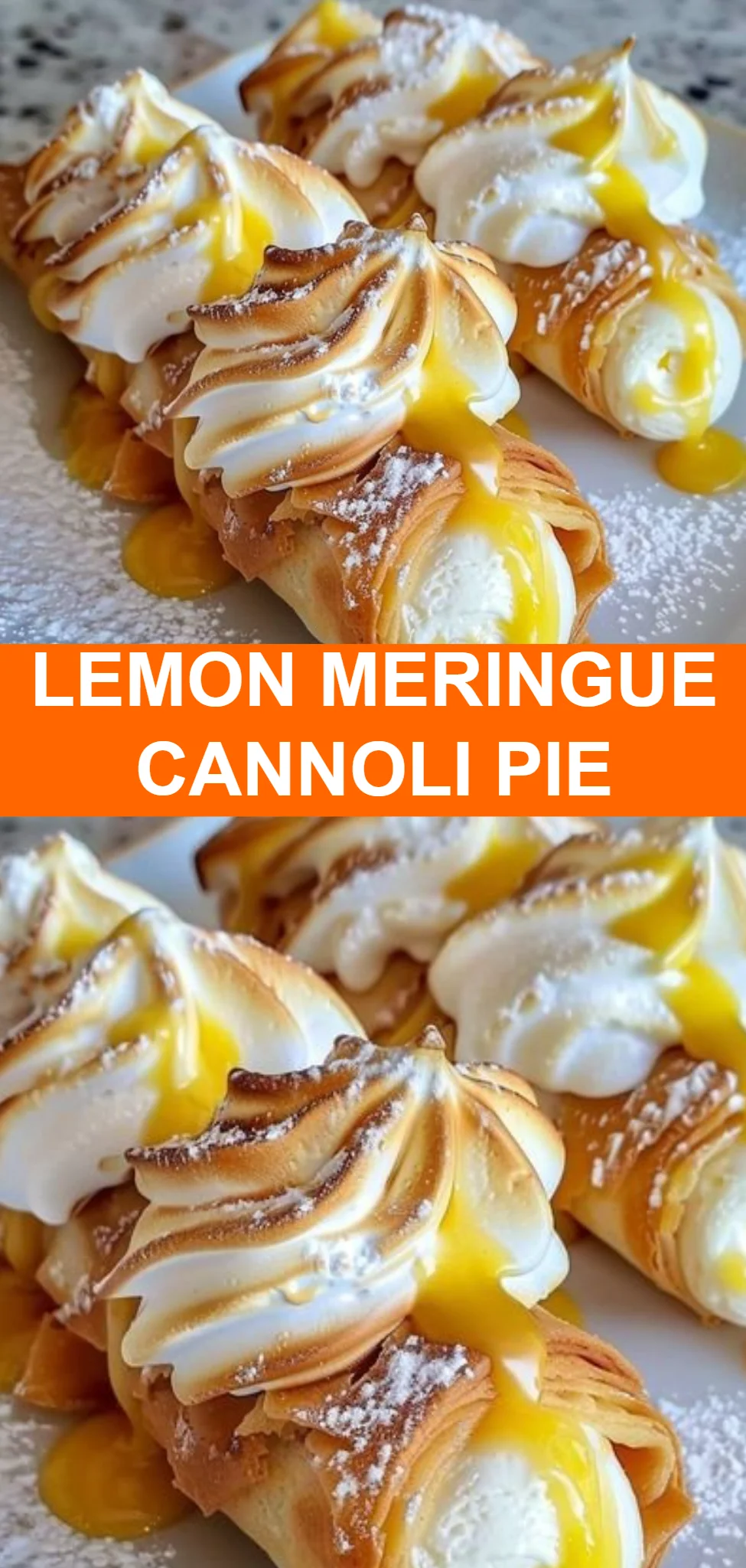 Lemon Meringue Cannoli Pie