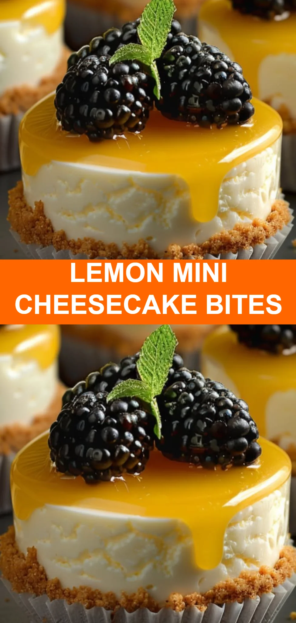 Lemon Mini Cheesecake Bites