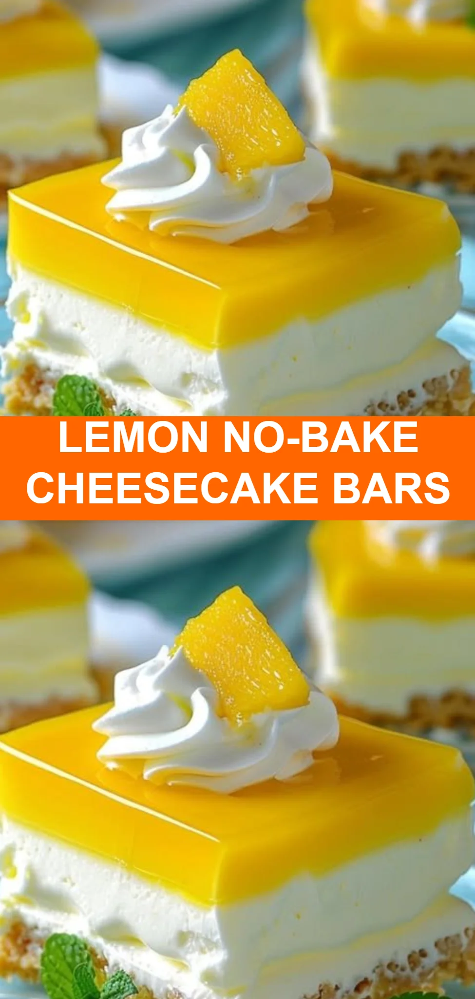 Lemon No-Bake Cheesecake Bars
