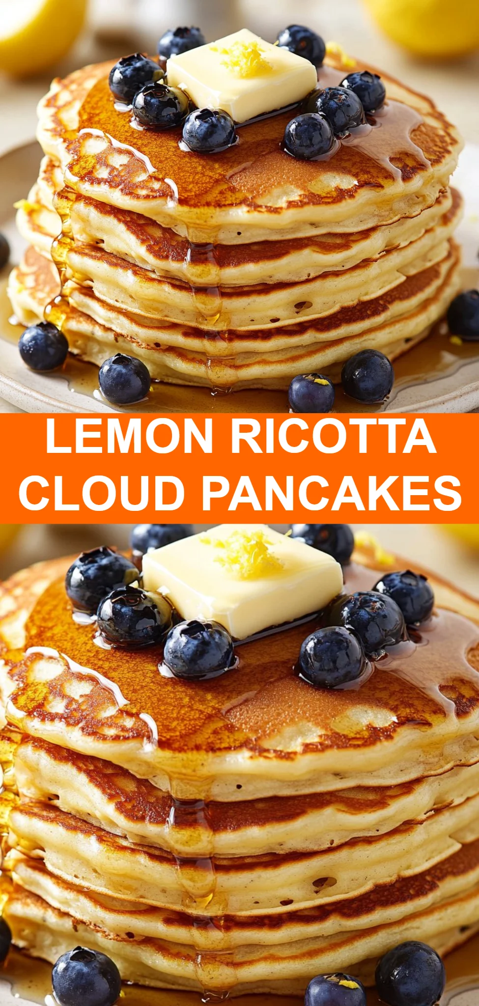 Lemon Ricotta Cloud Pancakes