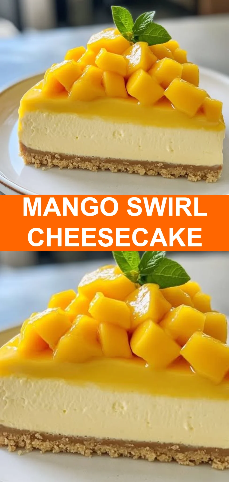 Mango Swirl Cheesecake