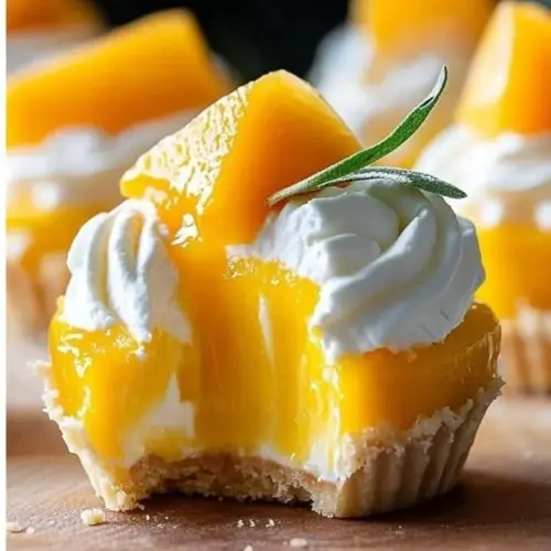 Mini eggless no-bake mango cheesecakes dessert in a glass