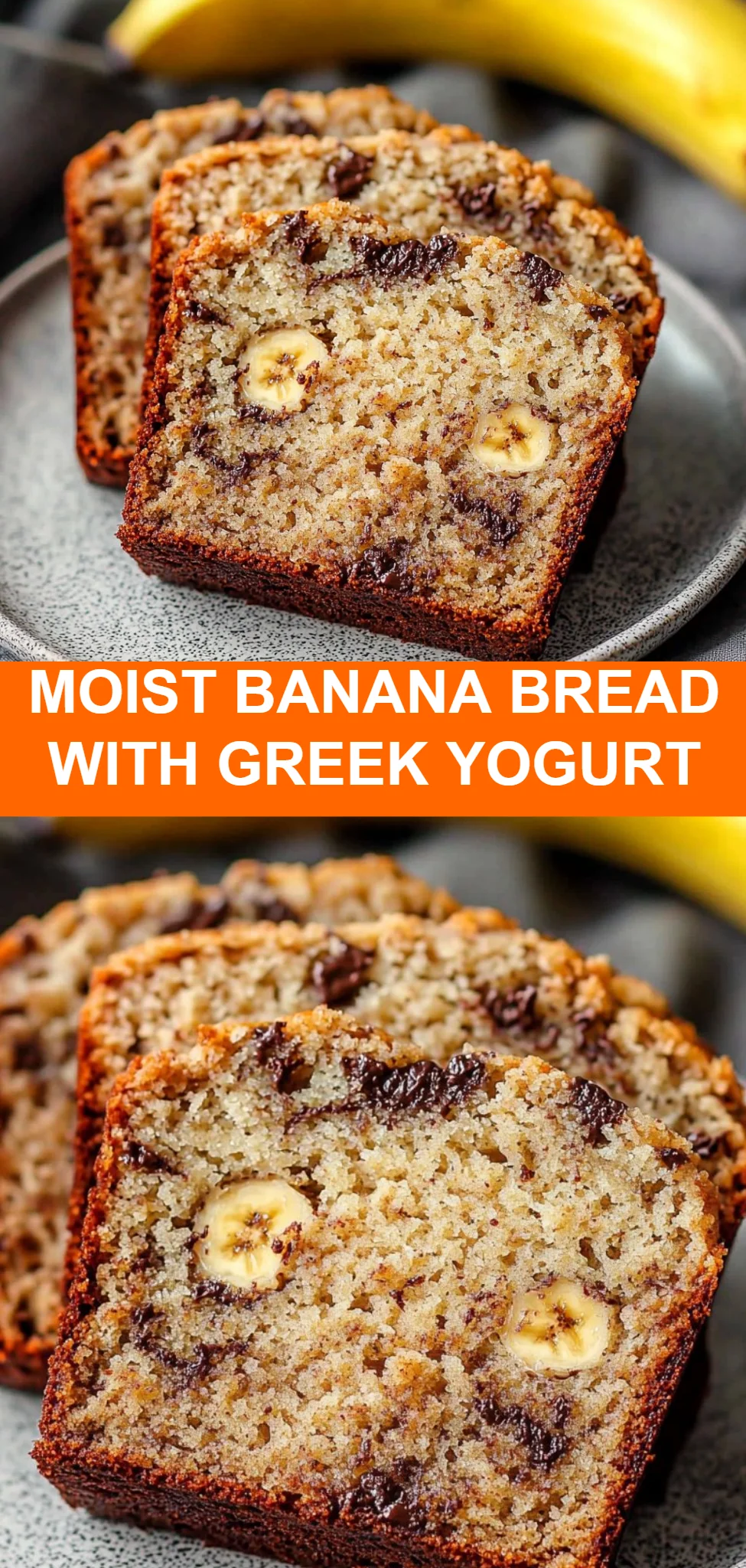 Moist Banana Bread with Greek Yogurt
