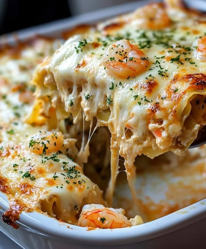 Oceanic Symphony Lasagna featuring seafood layers and rich flavors.