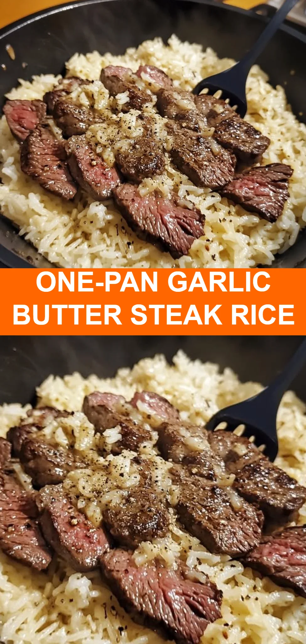 One-Pan Garlic Butter Steak Rice