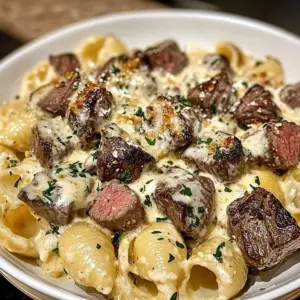 Delicious Parmesan Garlic Butter Steak Bites served with herbs