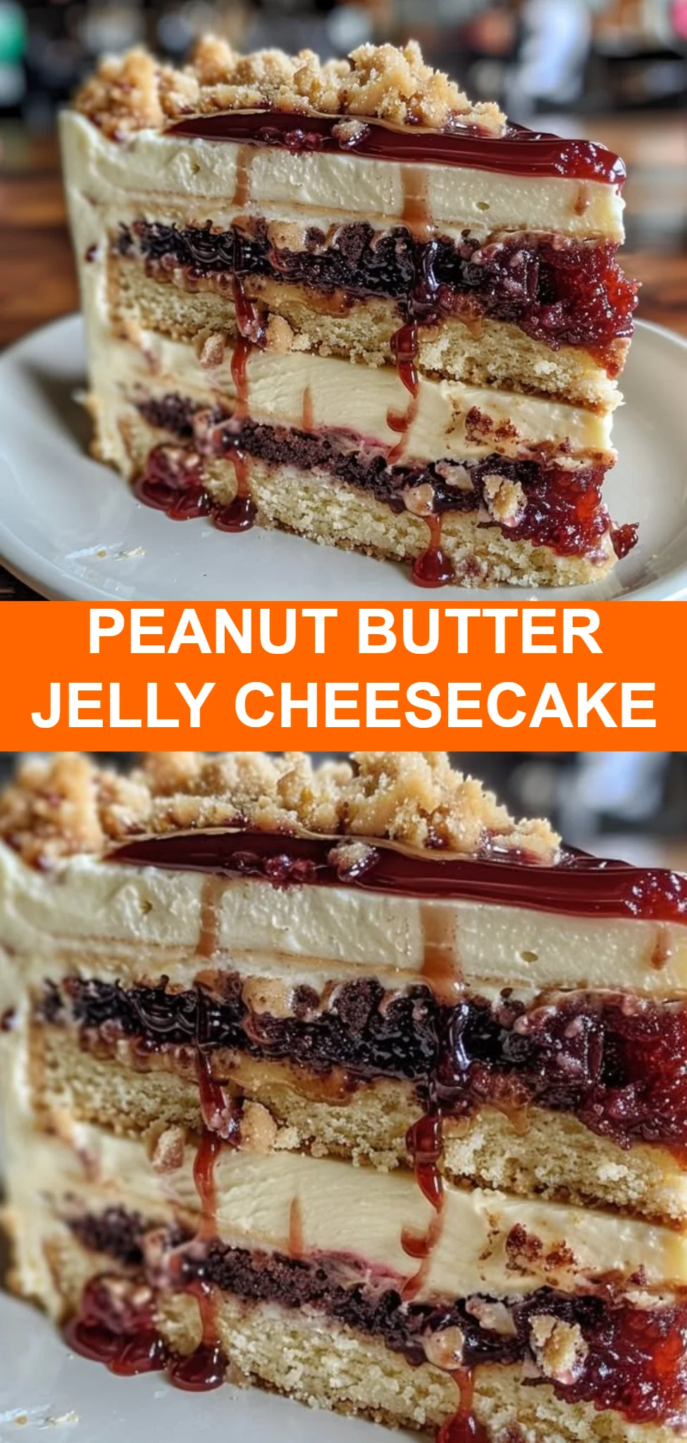 Peanut Butter Jelly Cheesecake