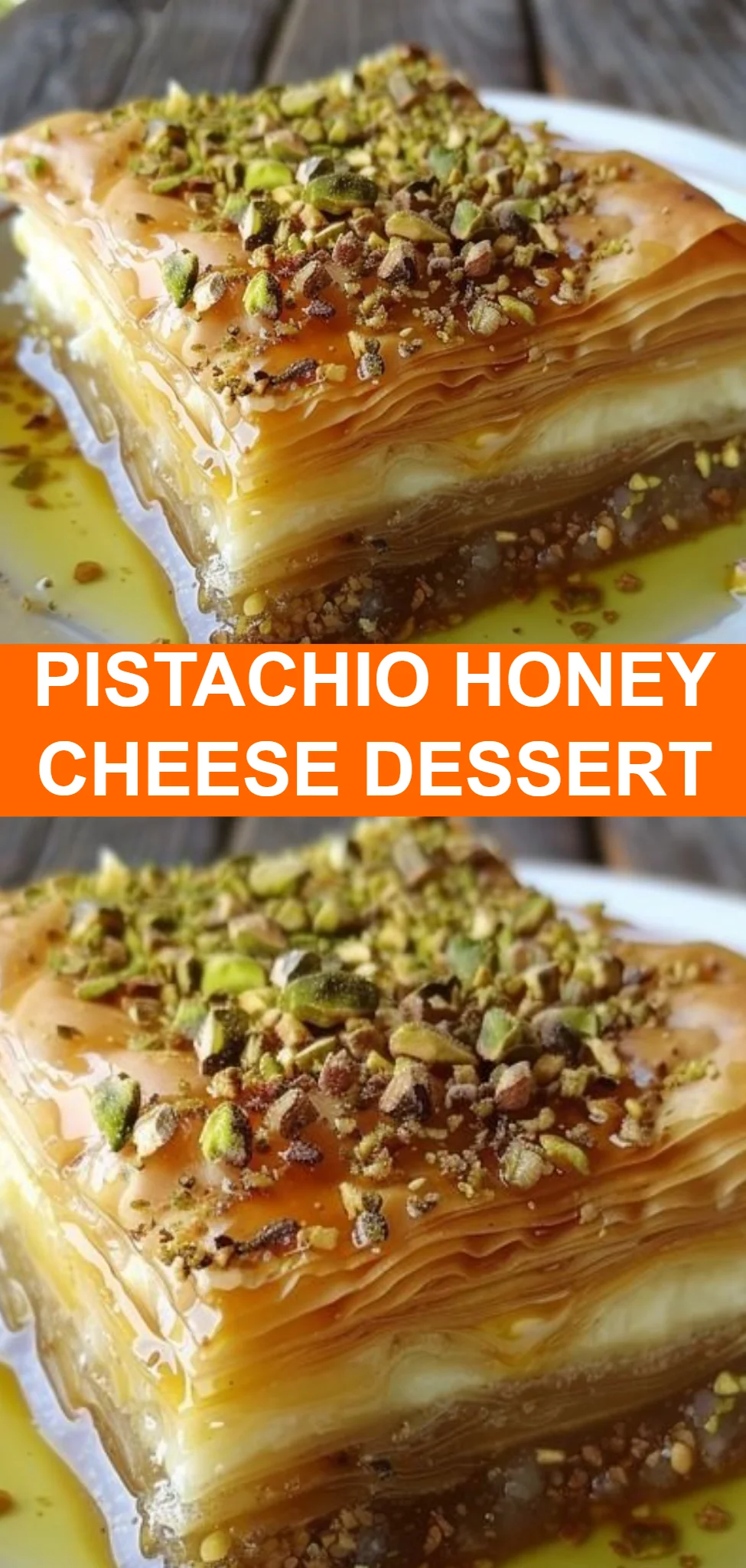 Pistachio Honey Cheese Dessert